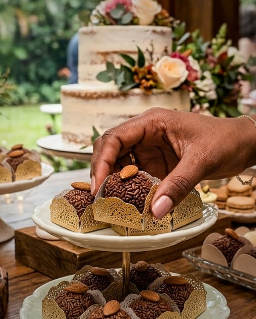 Colocação e Disposição de Doces na Mesa do Bolo em BH - W&N Decor Festas