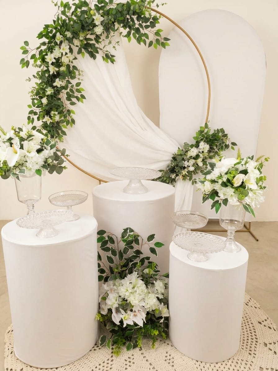 Montagem Casamento Branco com Voal